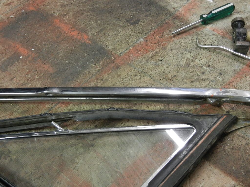 Removing vent window glass from vent frame LM